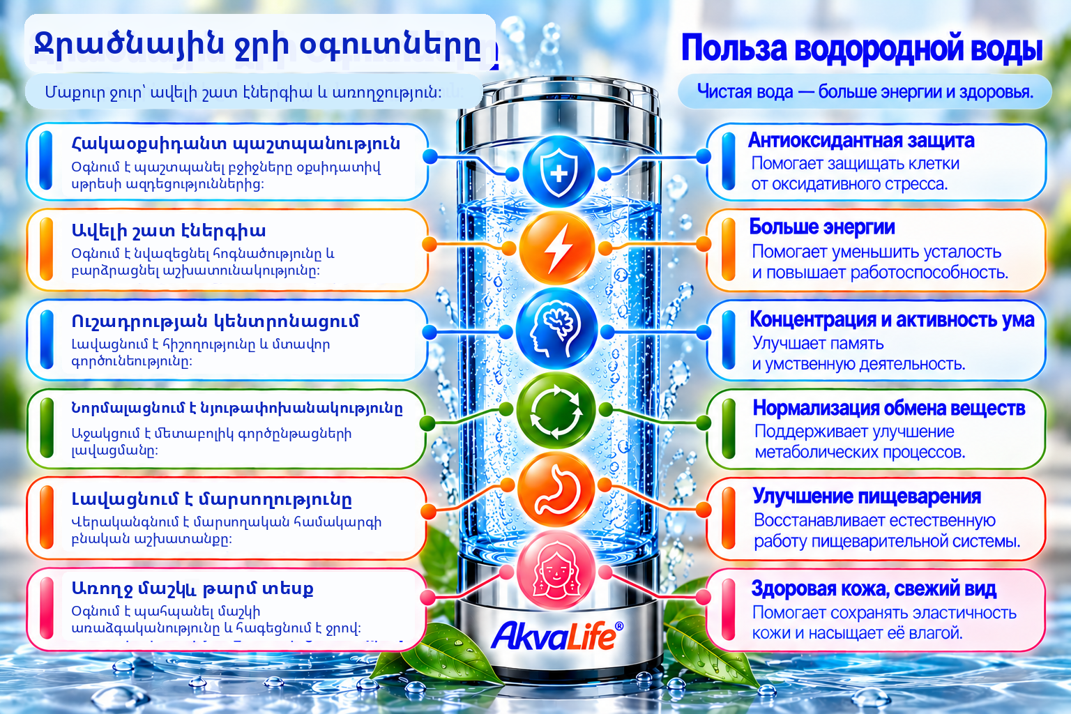  Ջրածնային ջրի գեներատոր  AkvaLife 7